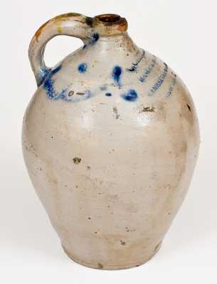 C. CROLIUS / MANUFACTURER / MANHATTAN-WELLS / NEW-YORK Stoneware Jug