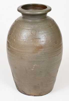 Fine Stoneware Jar w/ Coggled Design att. W. H. Hancock, Moore County, NC