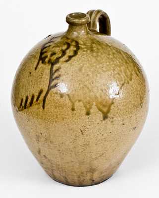 Unusual attrib. Thomas Chandler, Edgefield District, SC Stoneware Jug