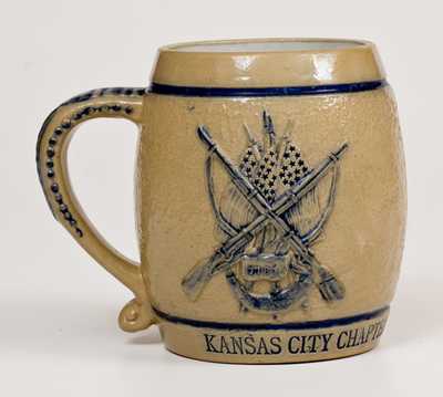 KANSAS CITY CHAPTER SONS OF THE REVOLUTION Whites Utica Stoneware Mug