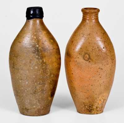 Lot of Two: Early Stoneware Flasks, Northeastern U.S.