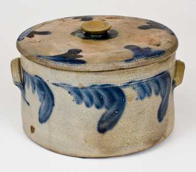Richard Remmey, Philadelphia, PA Stoneware Butter Crock Paired w/ Decorated Lid