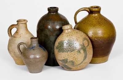 Lot of Five: Assorted Stoneware incl. European and Twentieth-Century Examples