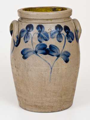 2 Gal. Stoneware Jar with Floral Decoration, Baltimore, MD, circa 1870