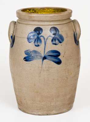 2 Gal. Stoneware Jar with Floral Decoration, Baltimore, MD, circa 1870