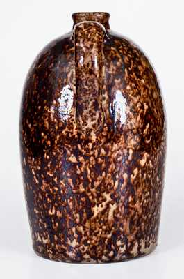 Outstanding JOHN BELL Redware Jug w/ Profuse Manganese Decoration, J. W. BELL / 1865