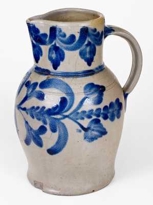 Outstanding 2 Gal. H. C. SMITH / ALEXA. / D.C. Stoneware Pitcher w/ Profuse Decoration