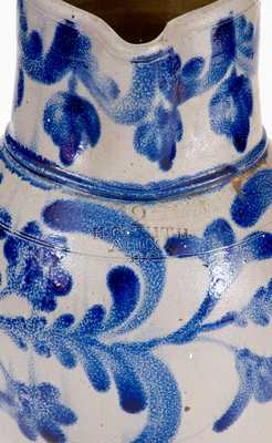 Outstanding 2 Gal. H. C. SMITH / ALEXA. / D.C. Stoneware Pitcher w/ Profuse Decoration