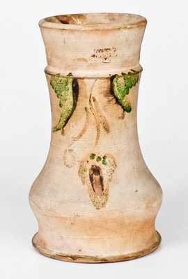 SOLOMON BELL / STRASBURG / Va. Redware Vase