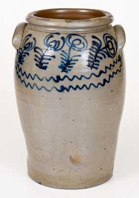 Fine B. C. MILBURN / ALEXA. Stoneware Jar with Slip-Trailed Floral Decoration