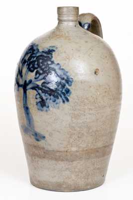 Very Rare and Important Baltimore Stoneware Jug w/ Tree, probably Thomas Chandler, c1829