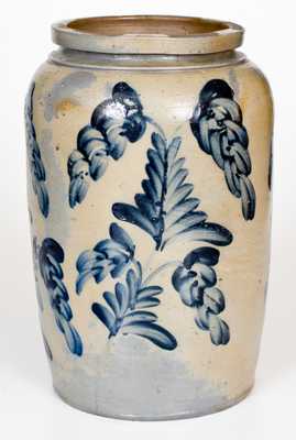 2 Gal. Remmey, Philadelphia Stoneware Jar with Floral Decoration