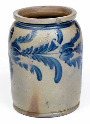 1/2 Gal. Stoneware Jar with Floral Decoration, Baltimore, circa 1825