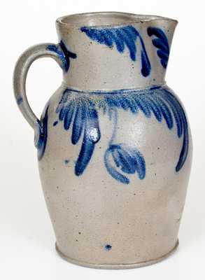 Baltimore, MD Stoneware Pitcher with Floral Decoration, circa 1840