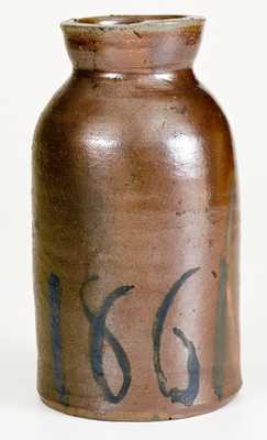 Rare Shenandoah Valley Stoneware Canning Jar w/ 1861 Date