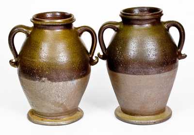 Rare Pair of Stoneware Vases, attributed to George Washington Dunn, Tennessee