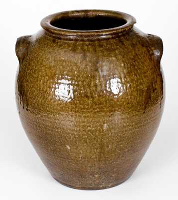 Rare 5 Gal. JCM Stoneware Jar, attrib. Daniel Seagle, Catawba Valley, NC, c1840