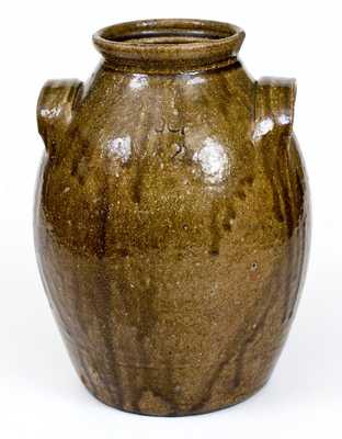 Very Fine JG, John Goodman, Lincoln County, NC 2 Gal Stoneware Jar, circa 1880