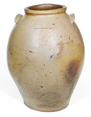 Very Rare WHEELING POTTERY (Wheeling, Virginia / WV) Stoneware Jar, c1830