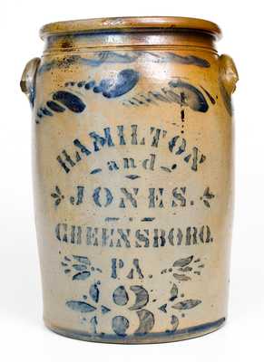 Hamilton & Jones, Greensboro, PA Stoneware Jar