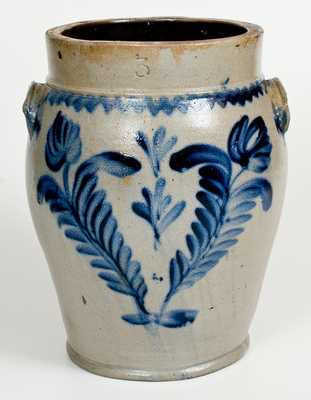 3 Gal. Stoneware Jar w/ Floral Decoration, att. Richard Remmey, Philadelphia, PA