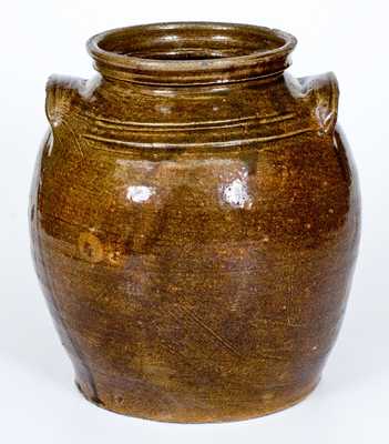 2 Gal. Alkaline-Glazed Stoneware Jar att. Dave, Edgefield District, SC