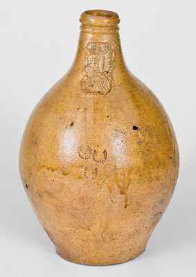 Very Unusual Incised Bellarmine Stoneware Jug, probably Frechen, Germany, 16th Century