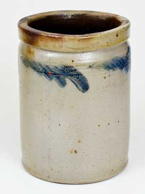 JOHN BELL / WAYNESBORO, PA Stoneware Jar with Cobalt Decoration