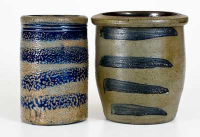 Lot of Two: Western PA Stoneware Jars with Striped Decoration