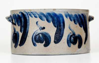 Stoneware Butter Crock w/ Profuse Floral Decoration, Baltimore, MD, circa 1825