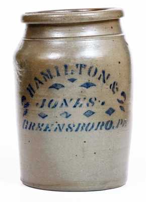 HAMILTON & JONES / GREENSBORO, PA Stoneware Jar