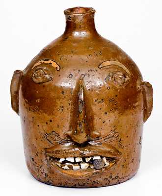 Fine Stoneware Face Jug attributed to Otto Brown