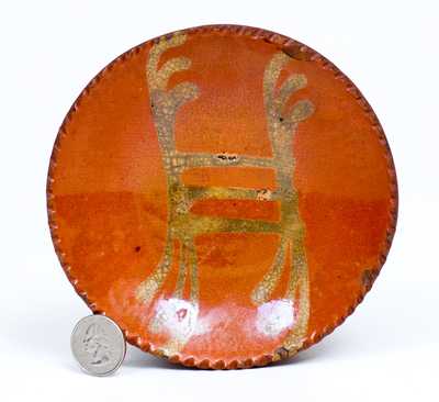 Small-Sized Slip-Decorated Redware Plate