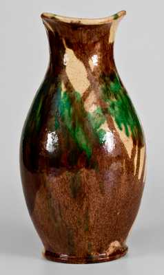 Shenandoah Valley Multi-Glazed Redware Pitcher and Bowl Set, att. J. Eberly, Strasburg