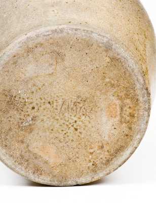 H. SMITH & Co. (Alexandria, VA) Stoneware Jar with Cobalt Floral Decoration