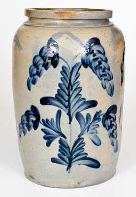 2 Gal. Remmey, Philadelphia Stoneware Jar with Floral Decoration
