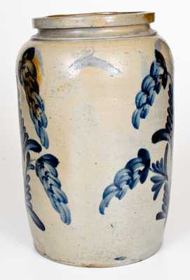 2 Gal. Remmey, Philadelphia Stoneware Jar with Floral Decoration