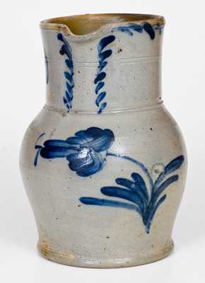 Att. S. Irvine, Newville, PA 1/2 Gal. Stoneware Pitcher with Floral Decoration