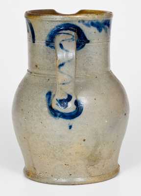 Att. S. Irvine, Newville, PA 1/2 Gal. Stoneware Pitcher with Floral Decoration