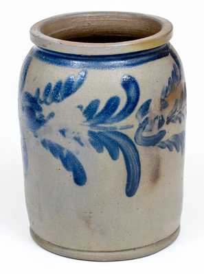 1/2 Gal. Stoneware Jar with Floral Decoration, Baltimore, circa 1825