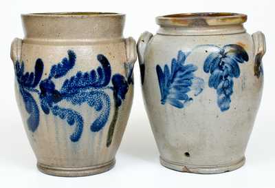 Richard Remmey, Philadelphia, PA Stoneware Jars w/ Floral Decoration