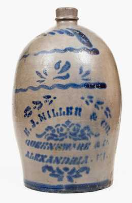 "E.J. MILLER & CO. / QUEENSWARE & C. / ALEXANDRIA. VA Stoneware Jug