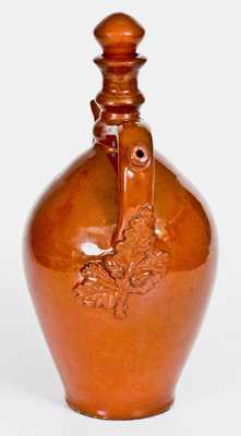 Rare Chicago Redware Ewer with Applied Name, 