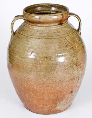 Five-Gallon Double-Handled Stoneware Jar w/ Alkaline Glaze, probably Alabama