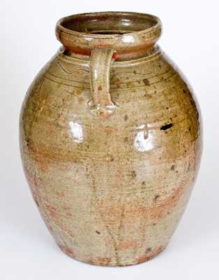 Five-Gallon Double-Handled Stoneware Jar w/ Alkaline Glaze, probably Alabama