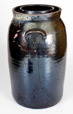 Unusual Georgia Southern Stoneware Churn, Incised