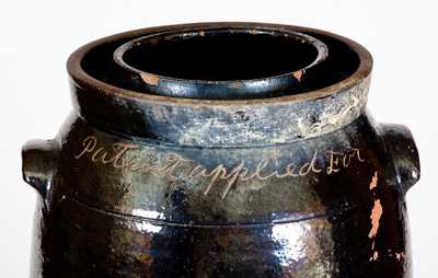 Unusual Georgia Southern Stoneware Churn, Incised 