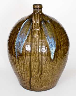 Very Rare and Important Ten-Gallon Daniel Seagle, Vale, Lincoln County, NC Stoneware Jug