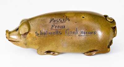Unusual Anna Pottery Stoneware Pig Flask, 