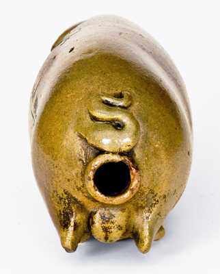 Unusual Anna Pottery Stoneware Pig Flask, 
